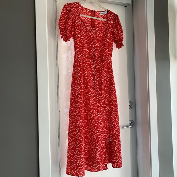 Red Midi Dress - Picture 5 of 5